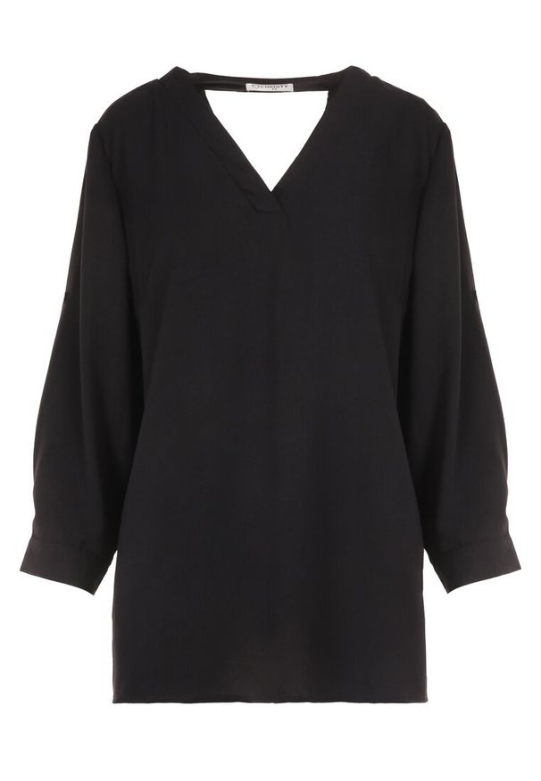 Born2be - Czarna Bluzka Althiope. Okazja: na co dzień. Kolekcja: plus size. Kolor: czarny. Długość rękawa: długi rękaw. Długość: długie. Wzór: gładki. Styl: casual