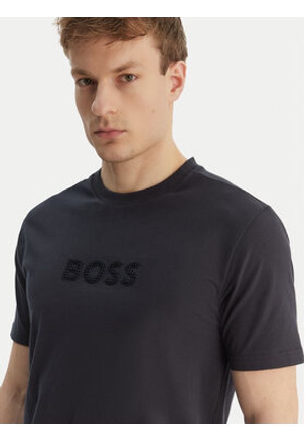 BOSS T-Shirt TS_Terrace Logo 50559361 Granatowy Regular Fit. Kolor: niebieski. Materiał: bawełna