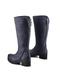 Granatowe Kozaki Simen Damskie Wygodne Obuwie. Okazja: na co dzień. Kolor: niebieski. Szerokość cholewki: normalna. Styl: casual, elegancki #7