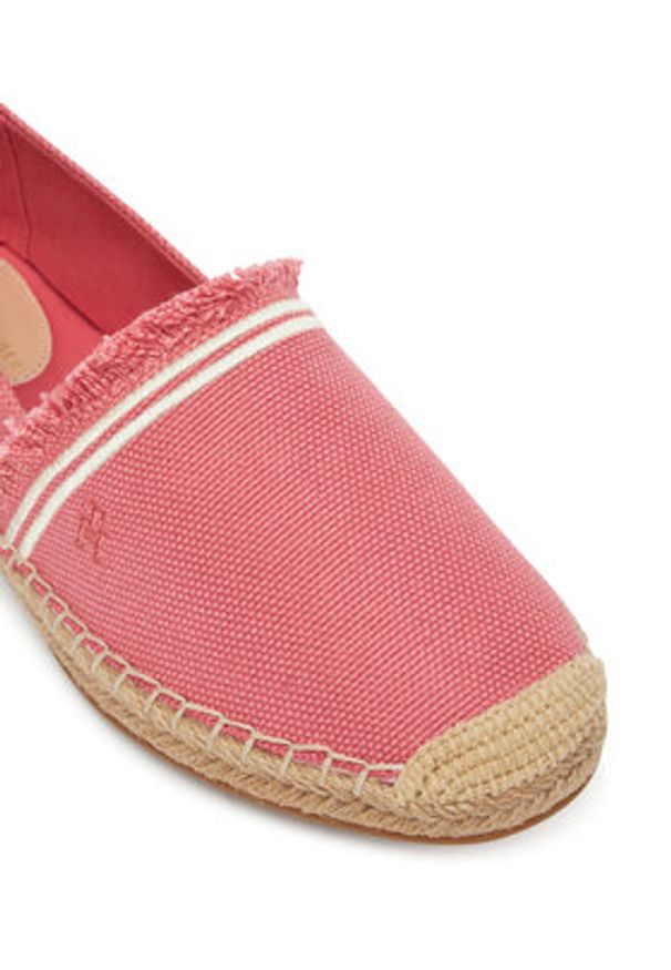 TOMMY HILFIGER - Tommy Hilfiger Espadryle Fringe Canvas Closed Espadrille FW0FW08881 Różowy. Kolor: różowy. Materiał: materiał
