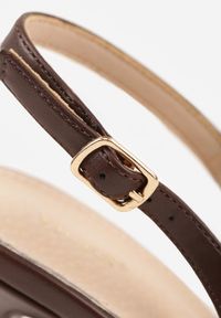 Renee - Brązowe Szpilki VICES Slingback z Wkładką ze Skóry Naturalnej Zoretta. Zapięcie: sprzączka. Kolor: brązowy. Materiał: skóra. Obcas: na szpilce. Styl: elegancki #5