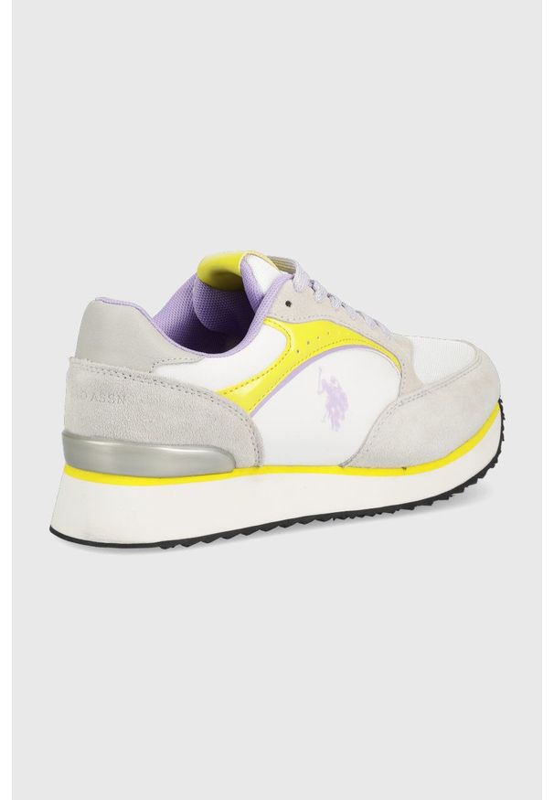 U.S. Polo Assn. sneakersy kolor szary. Nosek buta: okrągły. Zapięcie: sznurówki. Kolor: szary. Materiał: guma. Obcas: na platformie