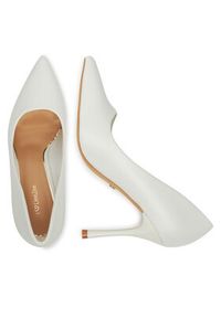 DeeZee Szpilki BK-2628 Biały. Kolor: biały. Materiał: skóra. Obcas: na szpilce