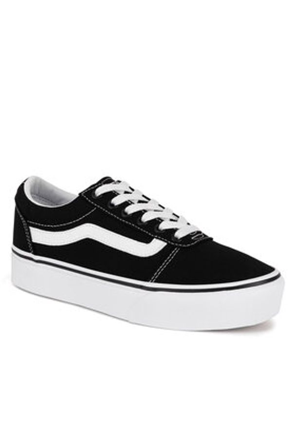 Vans Trampki WARD PLATFORM VN0A3TLC1871_ Czarny. Kolor: czarny. Materiał: materiał. Obcas: na platformie