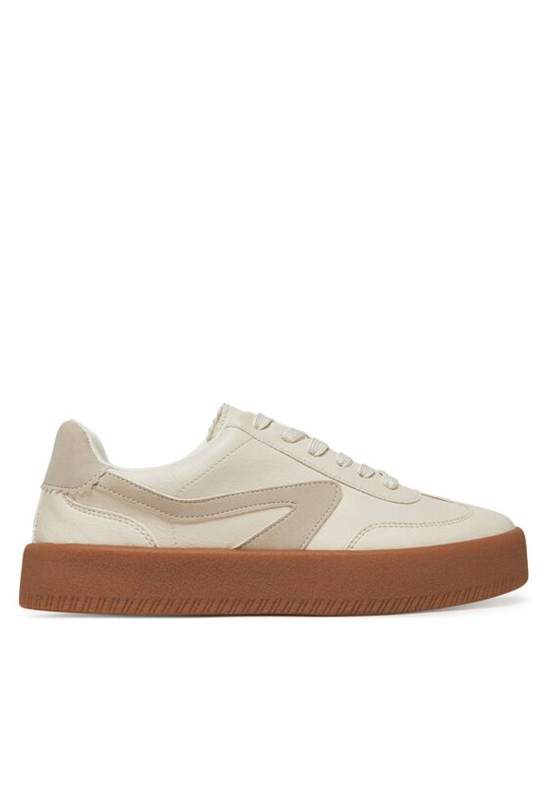 DeeZee Sneakersy AM25241 Beżowy. Kolor: beżowy. Materiał: skóra