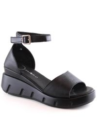 Skórzane sandały damskie czarne Filippo DS4455. Kolor: czarny. Materiał: skóra #3