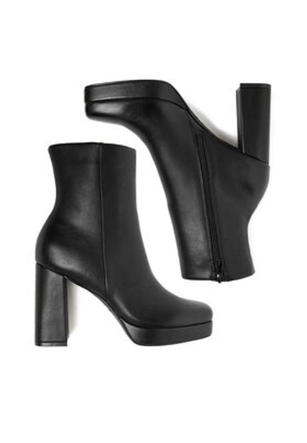 Jenny - JENNY Botki CEO-HY7617-1 Czarny. Kolor: czarny. Materiał: materiał