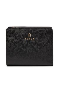 Furla Mały Portfel Damski Camelia S Compact Wallet WP00307-HSF000-O6000-1007 Czarny. Kolor: czarny. Materiał: skóra
