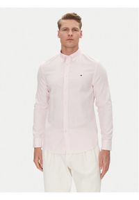 TOMMY HILFIGER - Tommy Hilfiger Koszula MW0MW38556 Różowy Slim Fit. Kolor: różowy. Materiał: bawełna