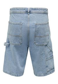 Only & Sons Szorty jeansowe 22025863 Niebieski Loose Fit. Kolor: niebieski. Materiał: bawełna, jeans