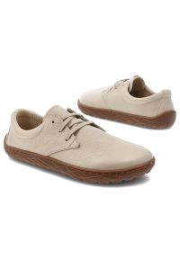 Półbuty damskie Barefoot Armodo, cholewka ze skóry naturalnej cienka elastyczna podeszwa szeroki nosek lekka forma do codziennego chodzenia, beżowe,. Okazja: na co dzień. Zapięcie: sznurówki. Kolor: beżowy. Materiał: skóra. Szerokość cholewki: normalna. Styl: casual #2