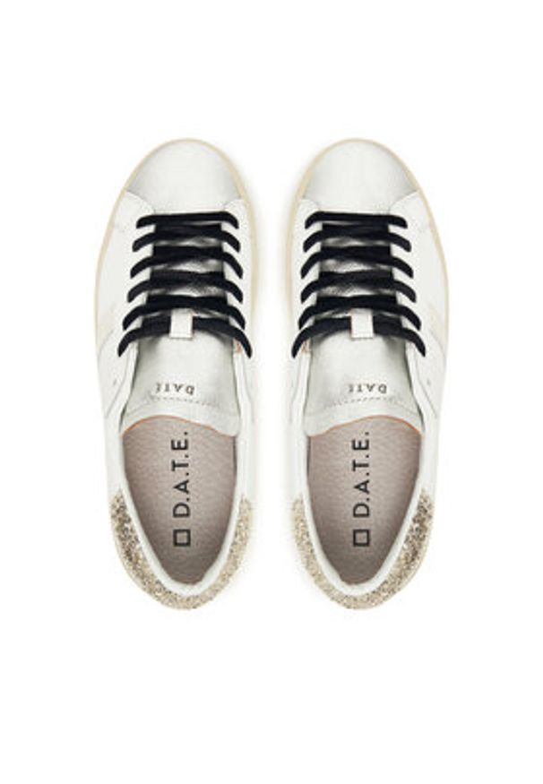 D.A.T.E. Sneakersy Hill Low Shiny W431-HL-SH Biały. Kolor: biały. Materiał: skóra