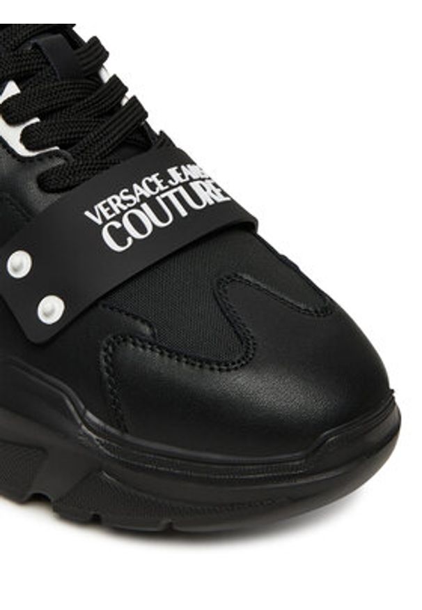 Versace Jeans Couture Sneakersy 79YA3SC4 ZSC55 899 Czarny. Kolor: czarny. Materiał: skóra