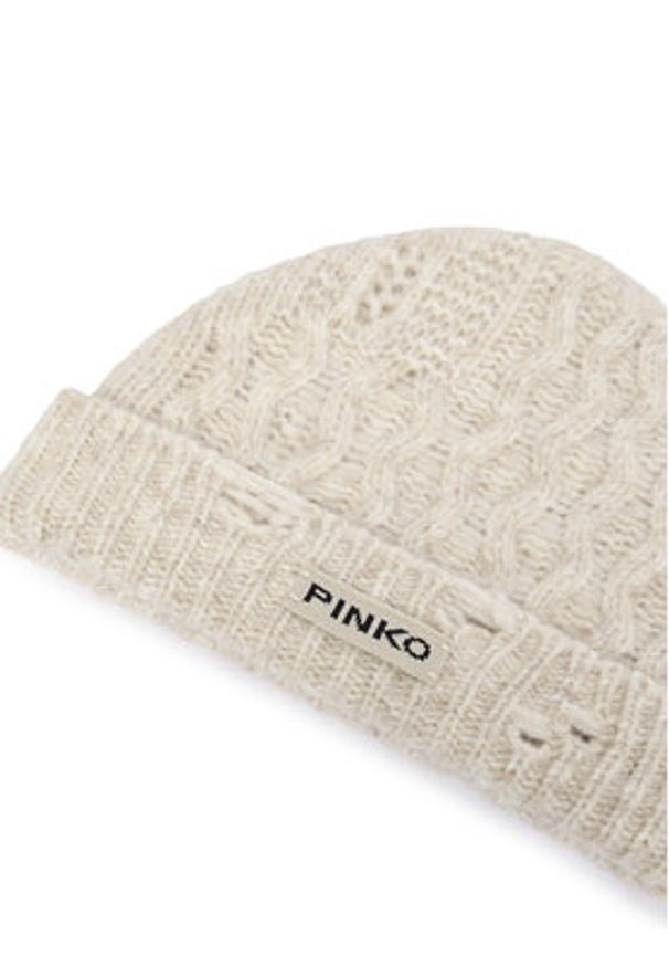 Pinko - PINKO Czapka 104476 A28Y Beżowy. Kolor: beżowy. Materiał: wełna