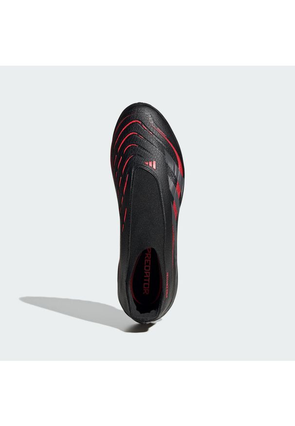 Adidas - Buty Predator League Laceless TF. Kolor: czerwony, wielokolorowy, czarny, szary. Materiał: materiał