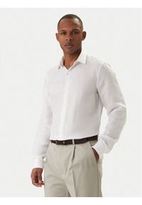 Calvin Klein Koszula LV019EU121 Biały Regular Fit. Kolor: biały. Materiał: lyocell #1