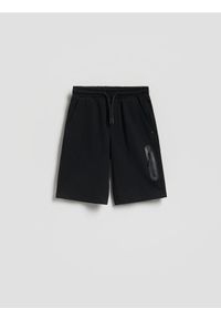 Reserved - Bawełniane szorty - czarny. Kolor: czarny. Materiał: bawełna