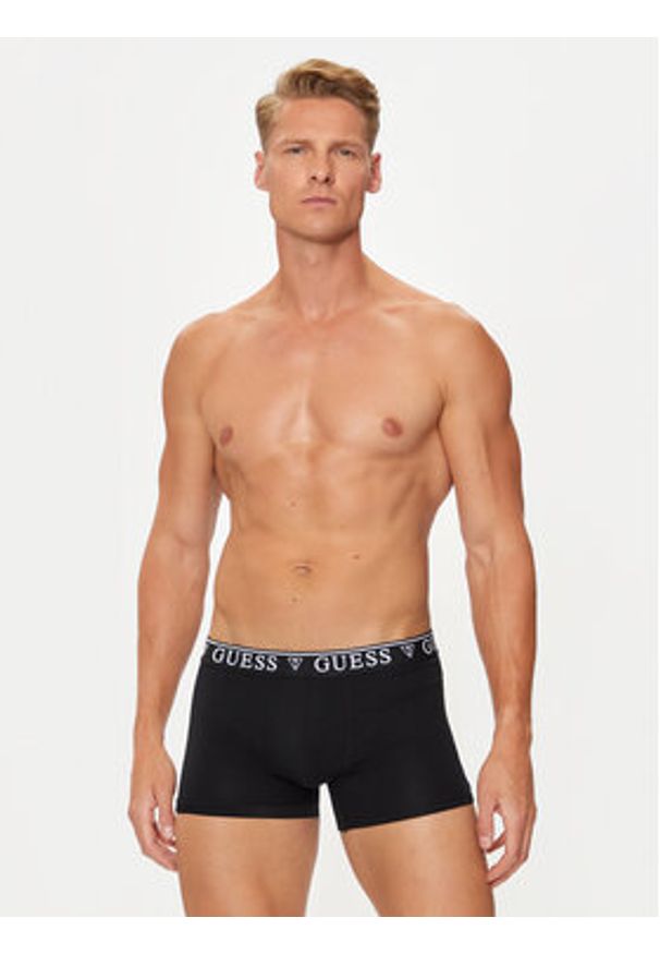 Guess Bokserki U4YF00 KCD31 Czarny. Kolor: czarny. Materiał: bawełna