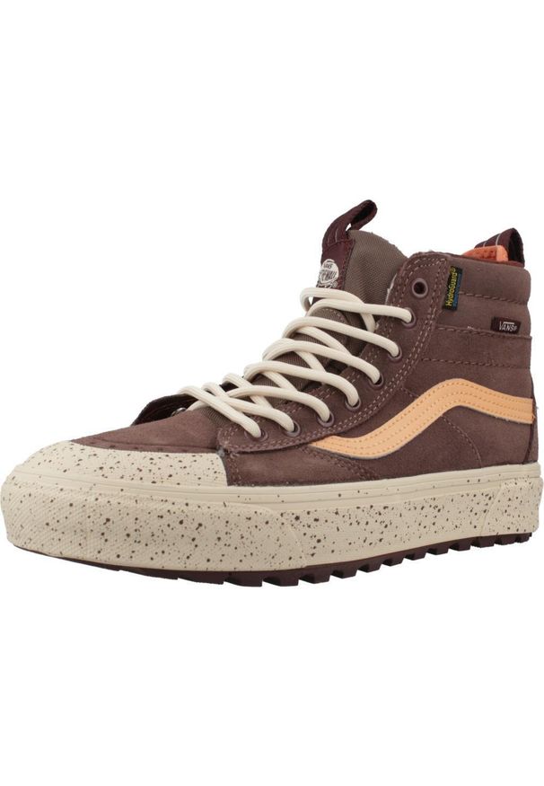 Tenisówki Vans Model Mte Sk8-hi Kolor Brązowy. Kolor: brązowy. Materiał: tkanina, skóra