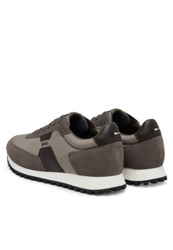 BOSS Sneakersy Parkour-L 50548723 Brązowy. Kolor: brązowy. Materiał: skóra, zamsz