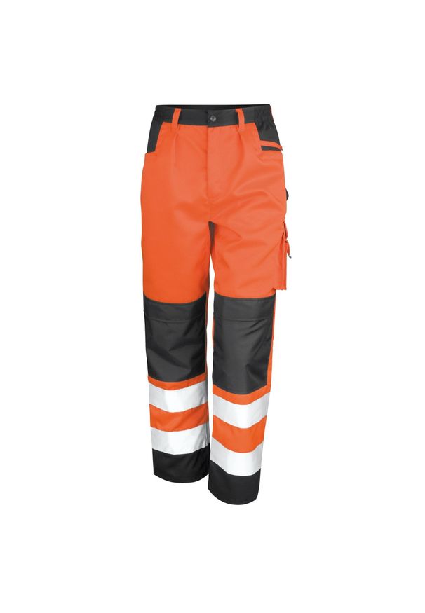 RESULT - Ochronne Spodnie Dla Dorosłych Unisex Hi Viz Cargo. Kolor: pomarańczowy