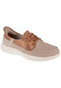 skechers - Buty do chodzenia damskie, Skechers Slip-Ins: On-The-Go Flex - Palmilla. Kolor: beżowy. Sport: turystyka piesza #1