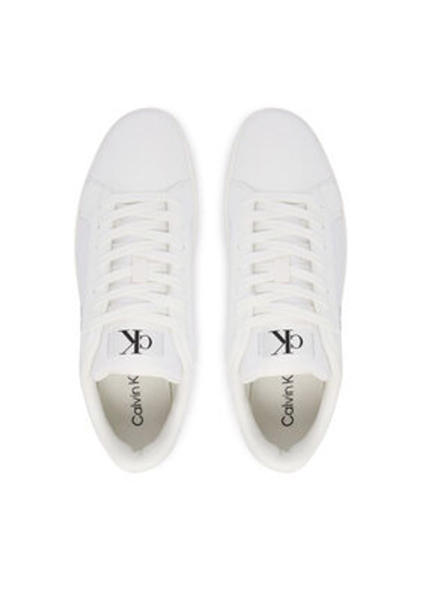 Calvin Klein Sneakersy 3 Cupsole Laceup Pu Mg YW0YW01781 Biały. Kolor: biały. Materiał: skóra