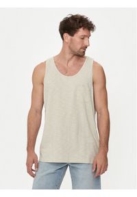 GAP - Gap Tank top 545873-01 Beżowy Regular Fit. Kolor: beżowy. Materiał: bawełna