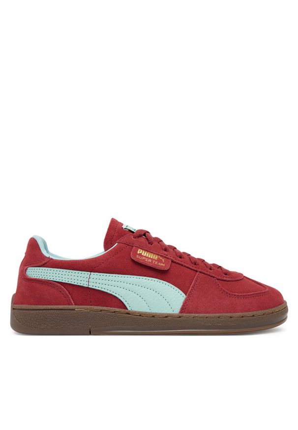 Puma Sneakersy Super Team SD 398528 08 Bordowy. Kolor: czerwony. Materiał: skóra, zamsz