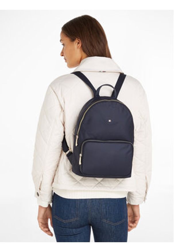 TOMMY HILFIGER - Tommy Hilfiger Plecak Poppy Th Backpack AW0AW15641 Granatowy. Kolor: niebieski. Materiał: materiał