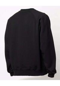 VERSACE - Czarna bluza z haftowanym logo. Kolor: czarny. Materiał: materiał. Wzór: haft #2