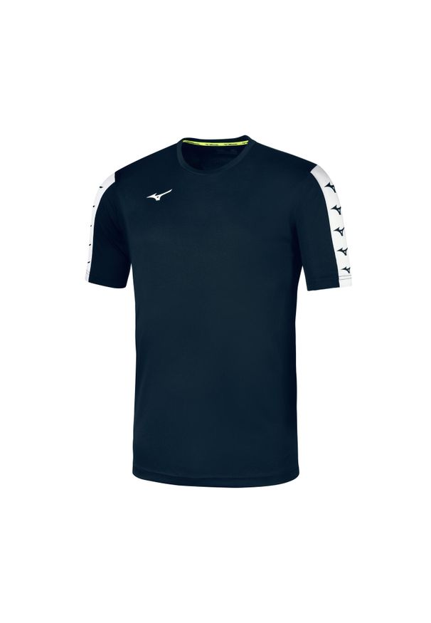 Koszulka dla dzieci Mizuno Nara. Kolor: niebieski. Materiał: poliester, bawełna. Sport: joga i pilates