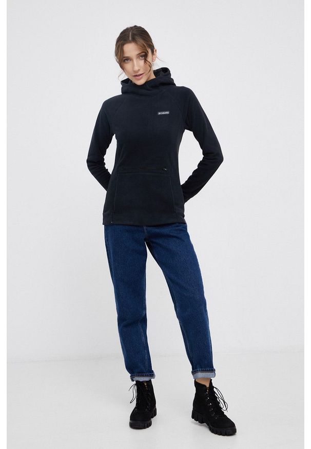 columbia - Columbia - Bluza. Okazja: na co dzień. Typ kołnierza: kaptur. Kolor: czarny. Długość rękawa: długi rękaw. Długość: długie. Styl: casual