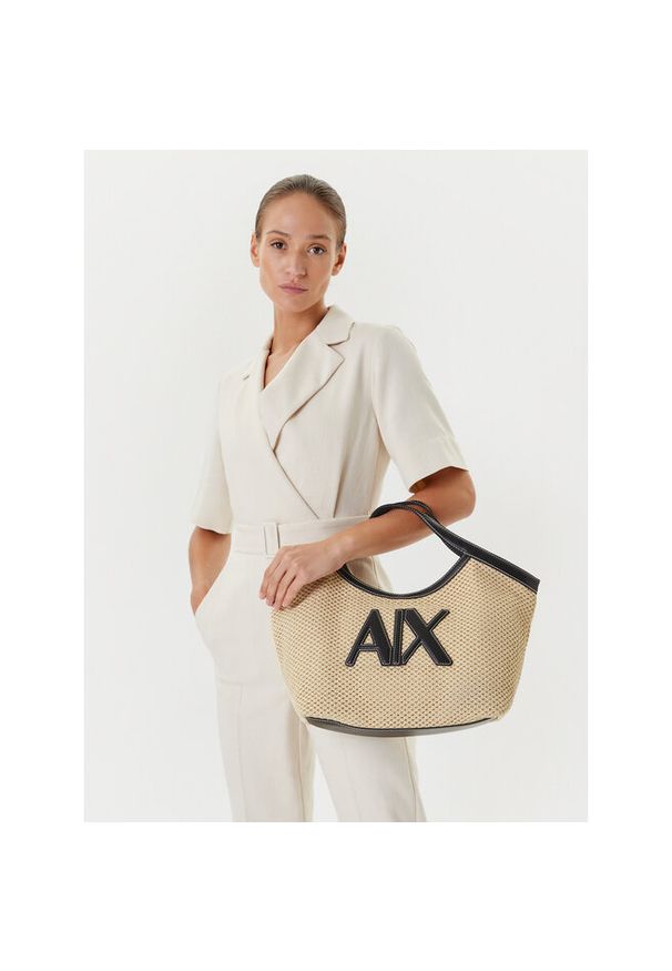 Torebka Armani Exchange. Kolor: beżowy