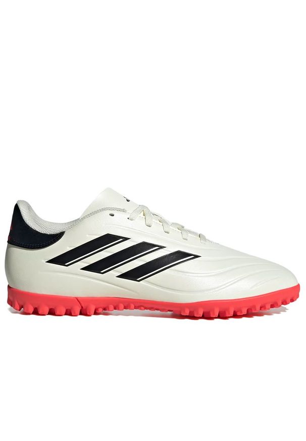 Adidas - Buty adidas Copa Pure II Club TF IE7523 - białe. Kolor: biały. Materiał: guma, skóra, syntetyk. Szerokość cholewki: normalna. Sport: piłka nożna, fitness