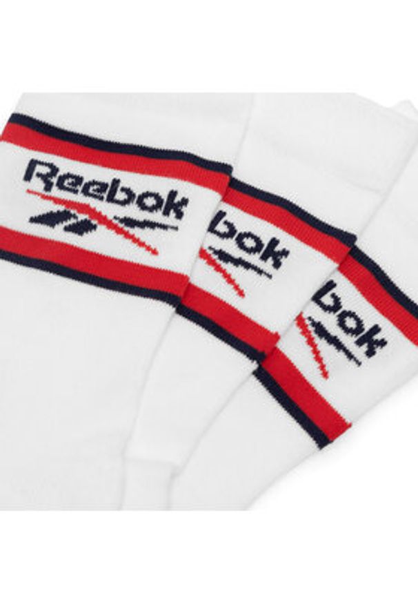 Reebok Zestaw 3 par wysokich skarpet unisex R0369-SS24 (3-pack) Biały. Kolor: biały. Materiał: bawełna