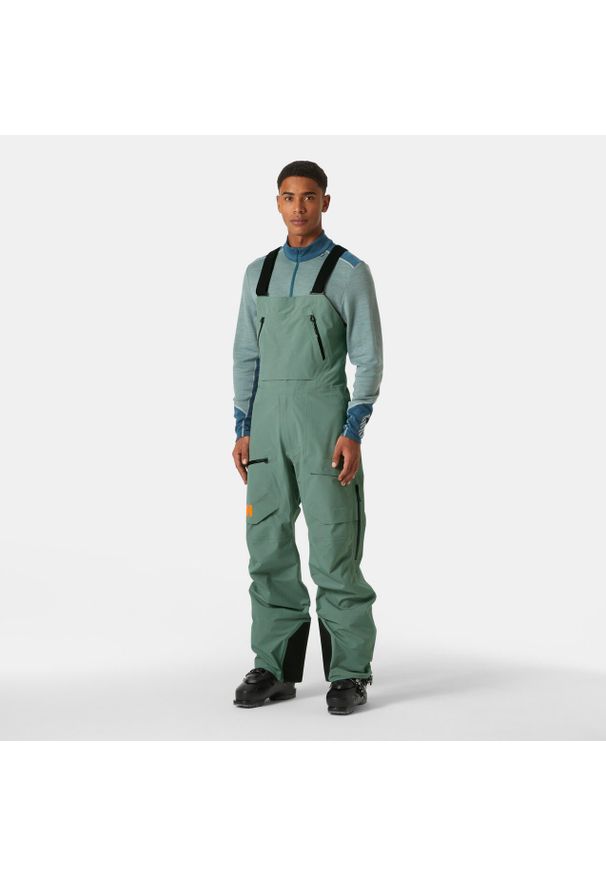 Spodnie narciarskie z szelkami Helly Hansen Ridge Infinity. Kolor: zielony. Sezon: zima. Sport: narciarstwo