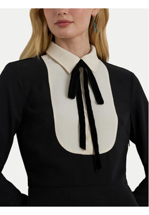 Lauren Ralph Lauren - LAUREN RALPH LAUREN Sukienka codzienna 200979908001 Czarny Flare Fit. Okazja: na co dzień. Kolor: czarny. Materiał: syntetyk. Typ sukienki: proste. Styl: casual
