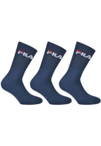 Fila Crew Syntetyczne Skarpety Tenisowe 3-Pack Unisex Granatowe 39-42. Kolor: niebieski. Materiał: syntetyk. Sport: tenis, piłka nożna