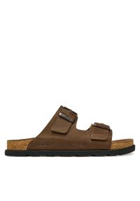 Rieker Klapki 21190-26 Brązowy. Kolor: brązowy. Materiał: skóra, nubuk #1