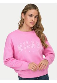 only - ONLY Bluza 15254183 Różowy Loose Fit. Kolor: różowy. Materiał: bawełna #6