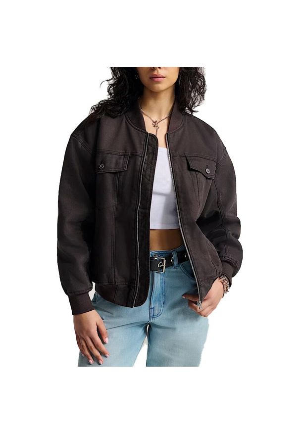 Kurtka Vans Model Truckstop Bomber Jacke Kolor Brązowy. Kolor: brązowy. Materiał: tkanina