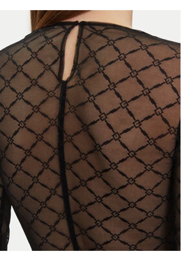 Elisabetta Franchi Body BO-021-51E2-V260 Czarny Slim Fit. Kolor: czarny. Materiał: syntetyk