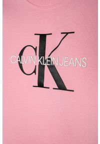 Calvin Klein Jeans - Bluza IU0IU00069. Okazja: na co dzień. Typ kołnierza: bez kaptura. Kolor: różowy. Materiał: bawełna, dzianina. Wzór: nadruk. Styl: casual #3