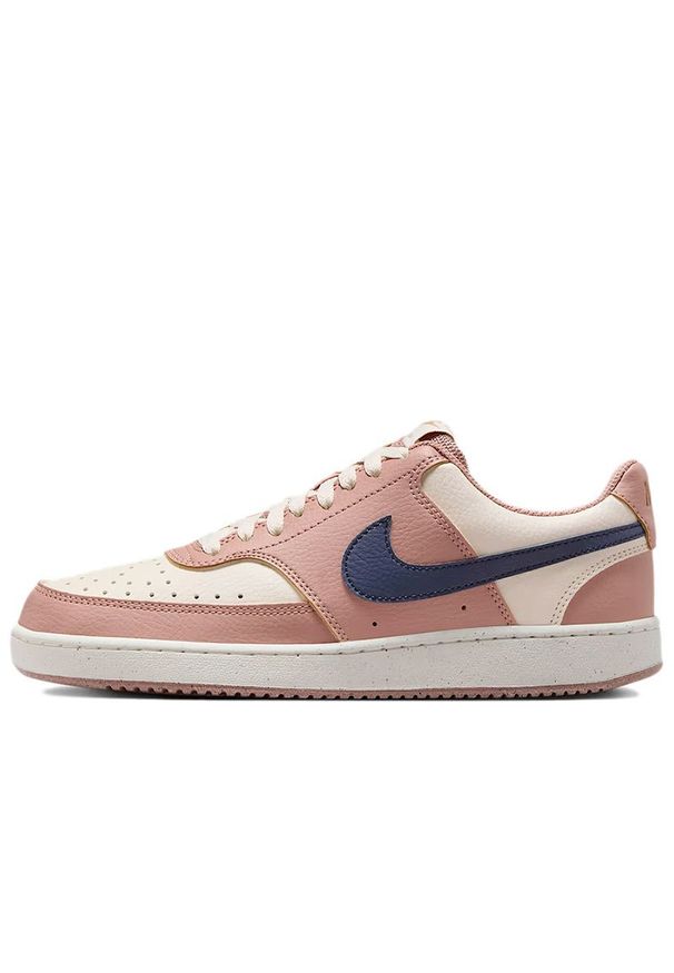 Buty damskie Nike Court Vision Low Next Nature DH3158-606 - różowe. Zapięcie: sznurówki. Kolor: różowy. Materiał: materiał, syntetyk, skóra, guma. Szerokość cholewki: normalna. Sezon: lato. Model: Nike Court
