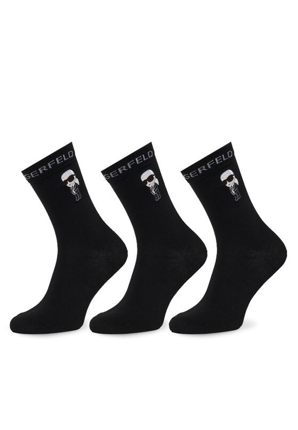 Karl Lagerfeld - KARL LAGERFELD Skarpety długie A4M47045 Czarny. Kolor: czarny. Materiał: bawełna