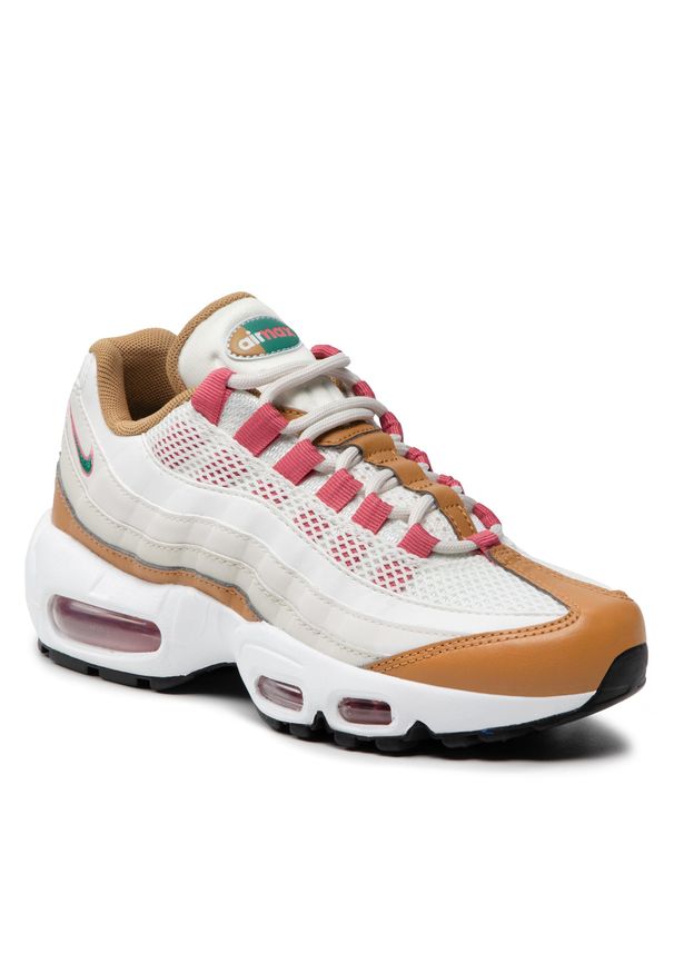 Buty Nike Air Max 95 DH1632 100 Summit White/Green Noise/Wheat. Kolor: beżowy. Materiał: skóra. Model: Nike Air Max