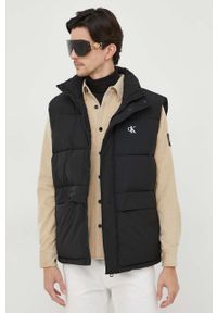 Calvin Klein Jeans bezrękawnik męski kolor czarny zimowy. Kolor: czarny. Materiał: włókno. Długość rękawa: bez rękawów. Sezon: zima #1