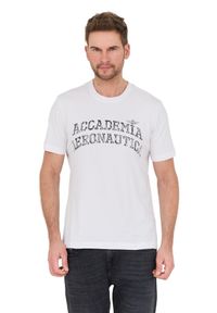 Aeronautica Militare - AERONAUTICA MILITARE Biały bawelniany męski t-shirt M.C., Rozmiar XL. Kolor: biały #5