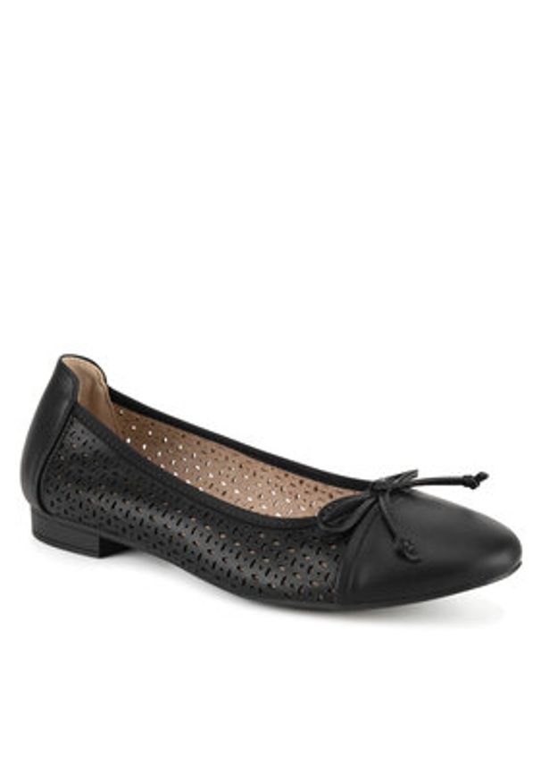 Clara Barson Baleriny WS2055-15 Czarny. Kolor: czarny. Materiał: materiał